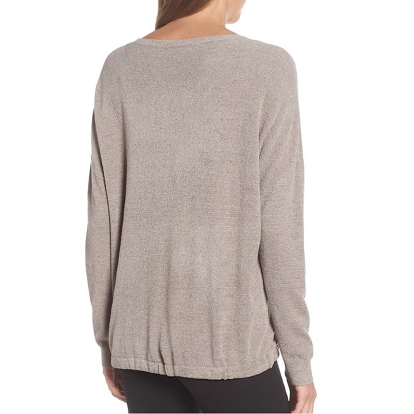 BAREFOOT DREAMS Cozychic Ultra Lite Slouchy Long Sleeve Pullover in faded rose - Picture 3 of 14